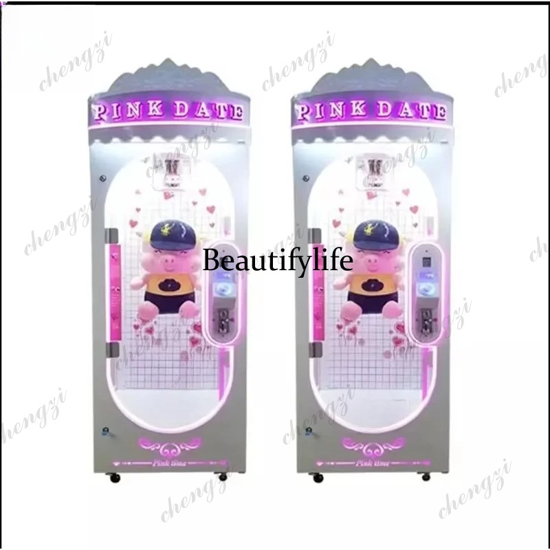 Arcade Vending & Laundry - A81屋内ピンクデートドールアルミレールシザーズプライズ自動販売機コイン式スキルアーケードゲーム機