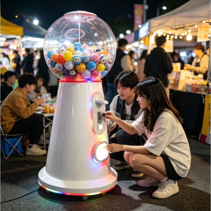 Arcade Vending & Laundry - カスタマイズ可能なコイン式アーケードガチャガチャ自動販売機、大型75mm 100mmトスボールカプセルトイディスペンサー