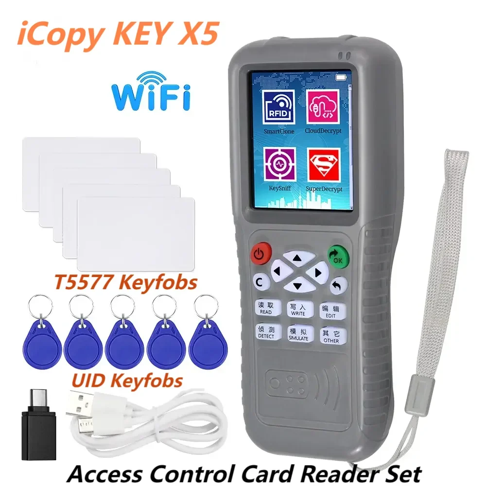 Nfc Card Reader Vending - WiFi RFIDコピー機複製機NFCスマートカードリーダーライター125KHz 13.56MHz ID IC USBプログラマー携帯電話デコードiCopy