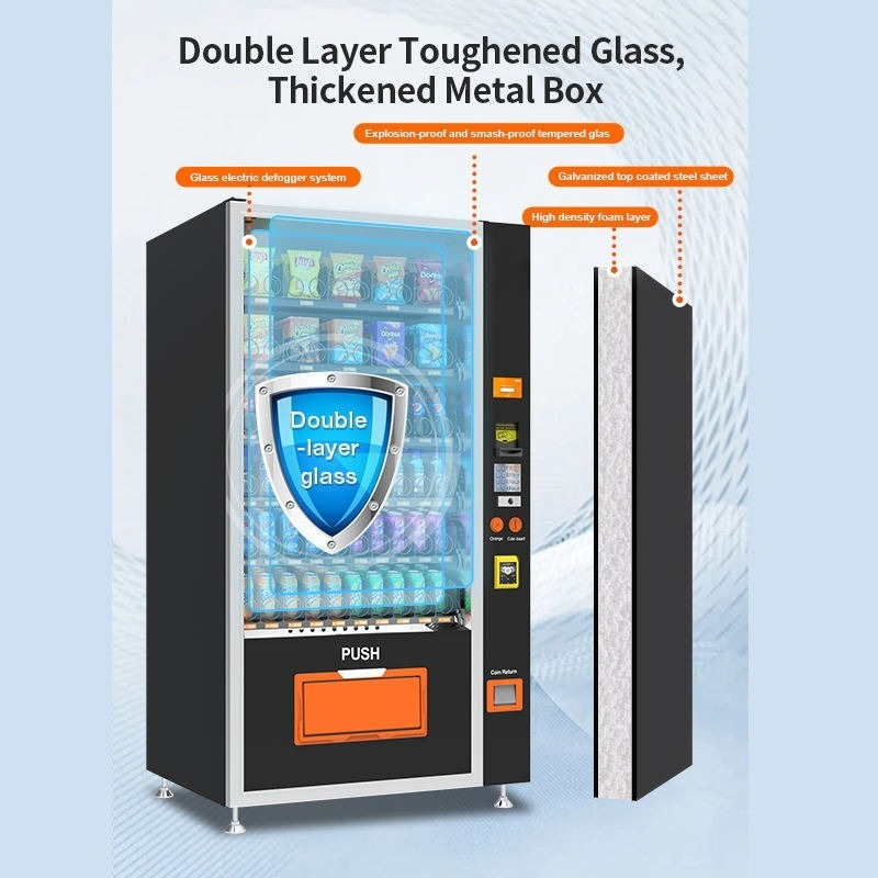ドリンクと軽食のタッチスクリーン自動販売機、屋内または屋外の - Commercial Vending Machine のレビューと価格