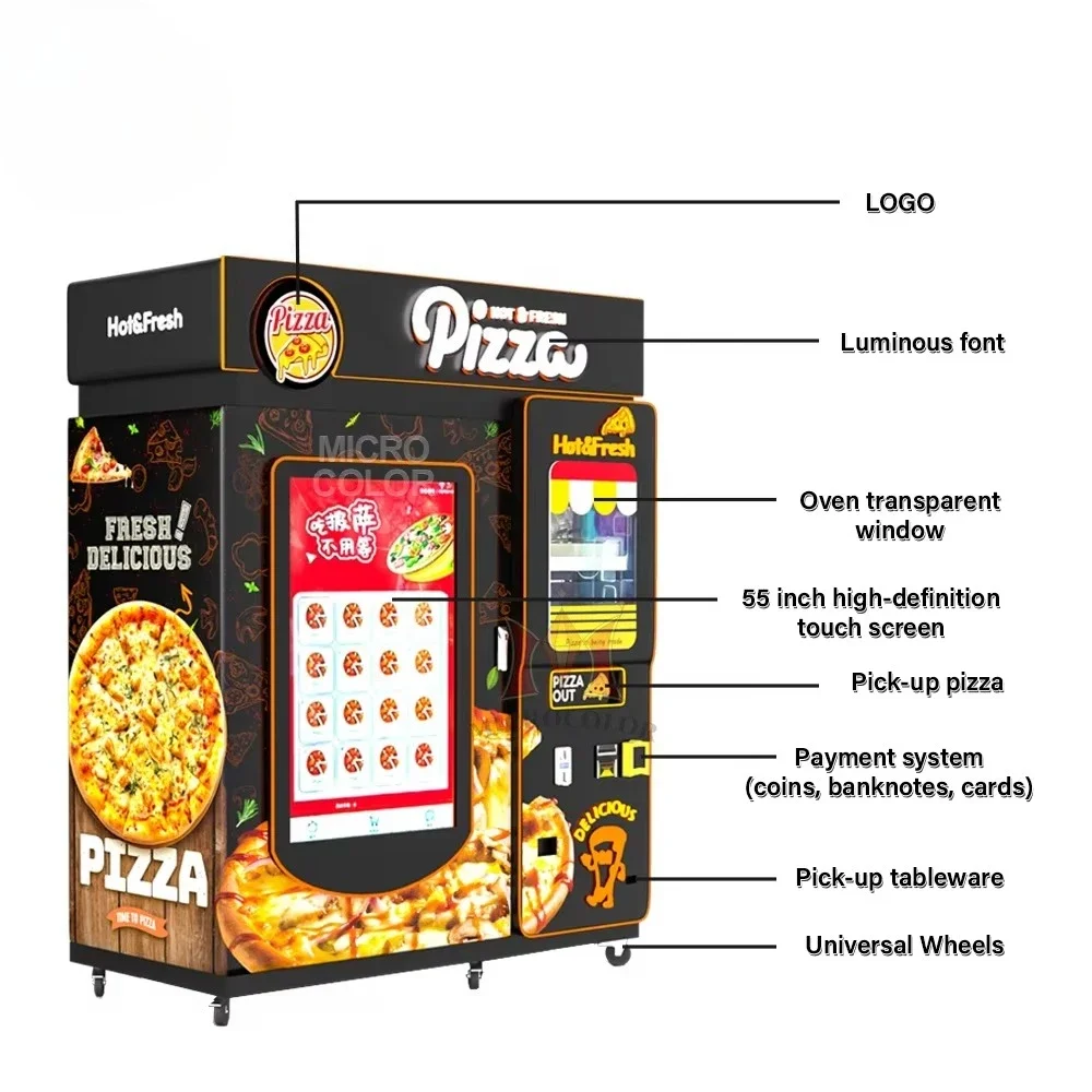YGカスタマイズ人気革新的セルフサービスピザ自動販売機全自動 - Commercial Vending Machine のレビューと価格